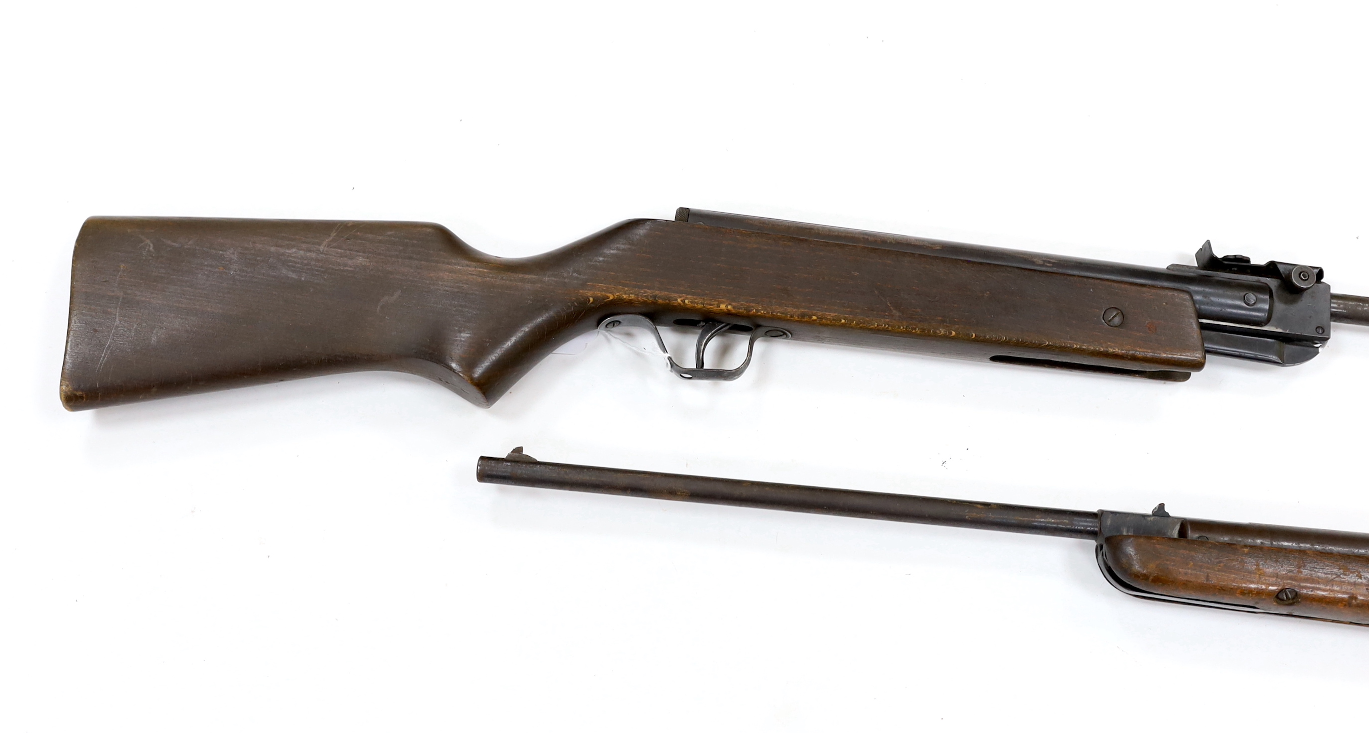 A Hungarian .22 break action rifle and a BSA break action air rifle (2)